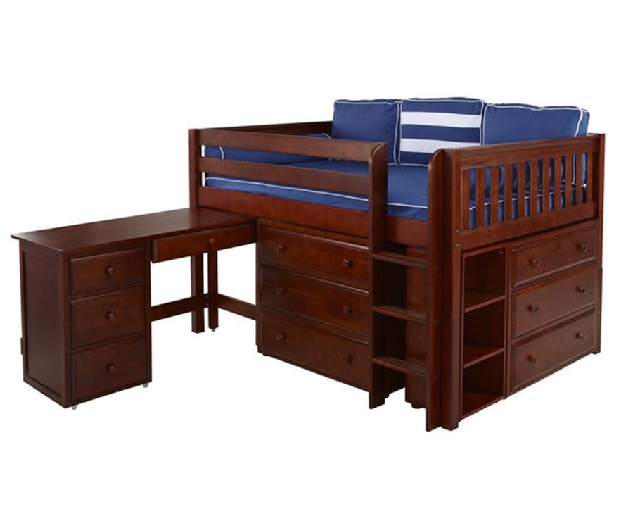 Maxtrix Low Loft Bed With Desk Shop Matrix Kids Furniture At Kfw