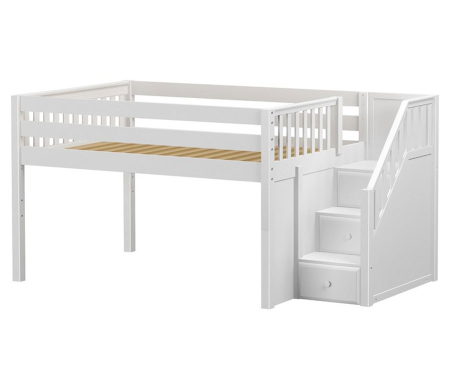 low loft full size bed