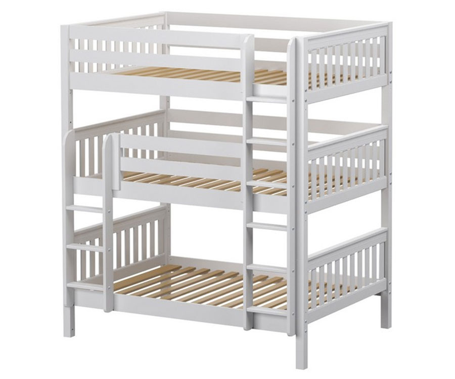 3 tier bunk beds white