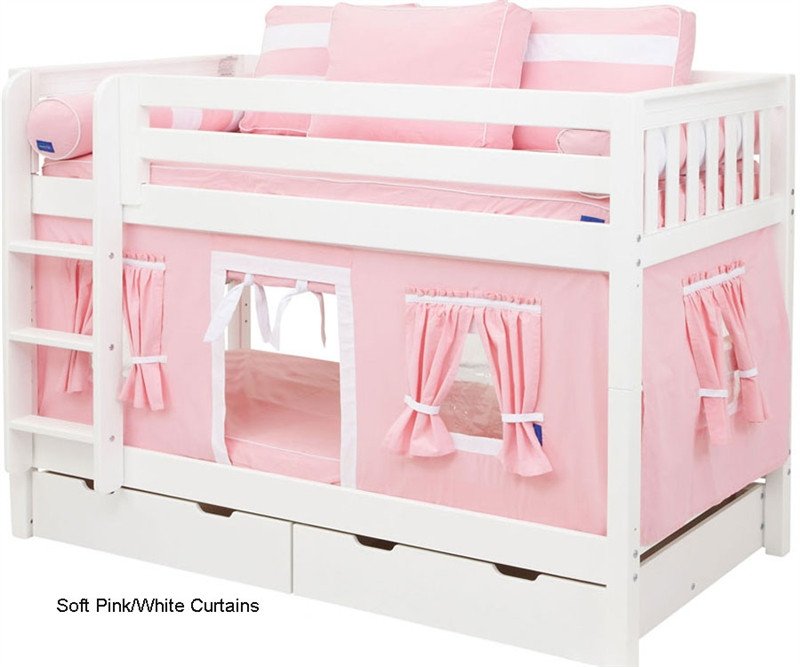 pink bunk beds for girls