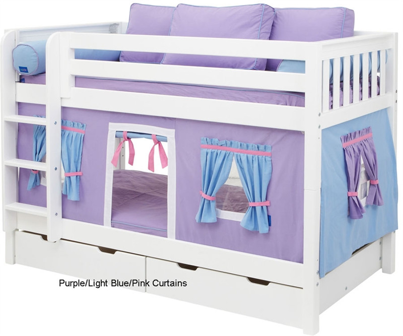 purple bunk bed