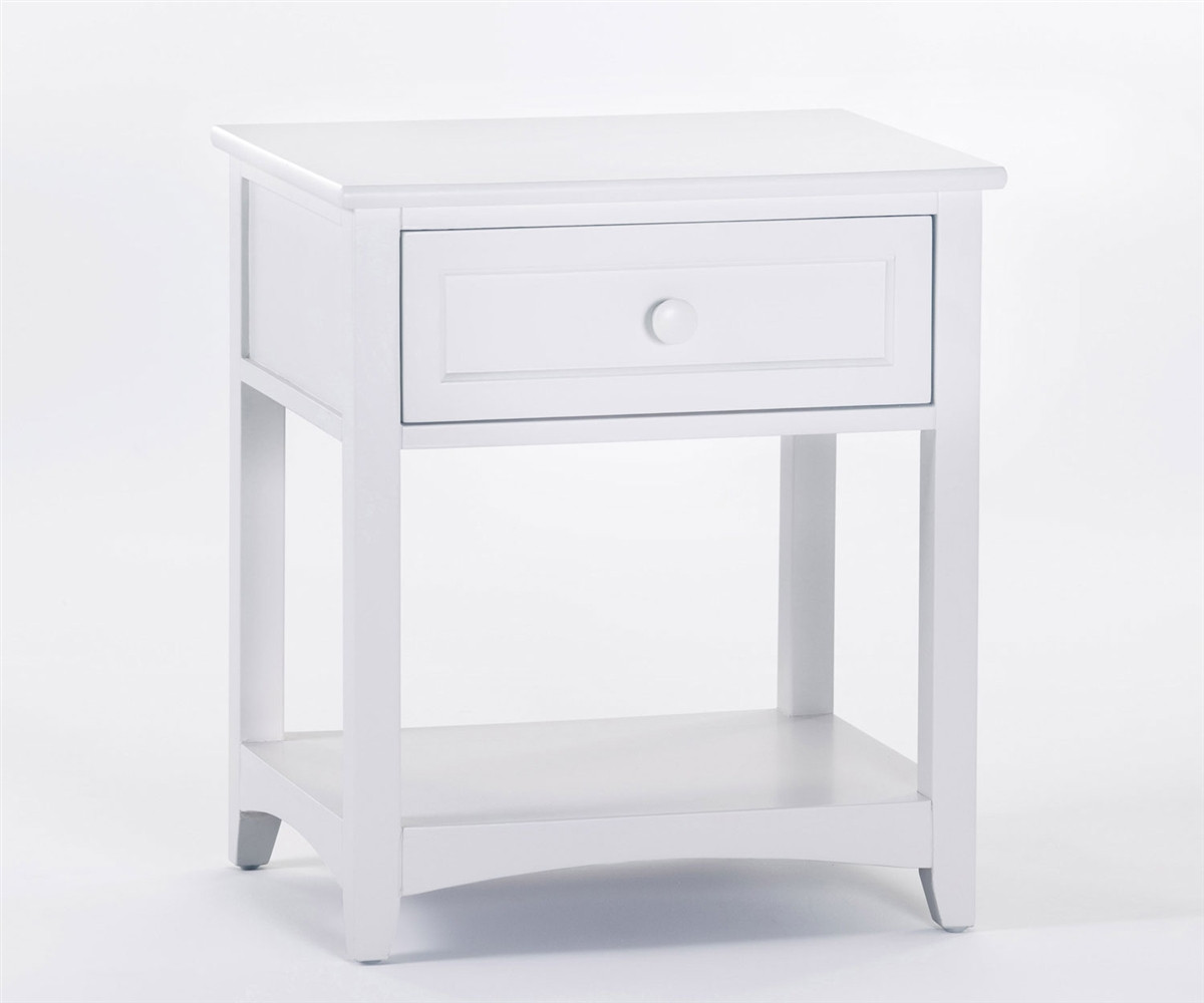 kids white bedside table
