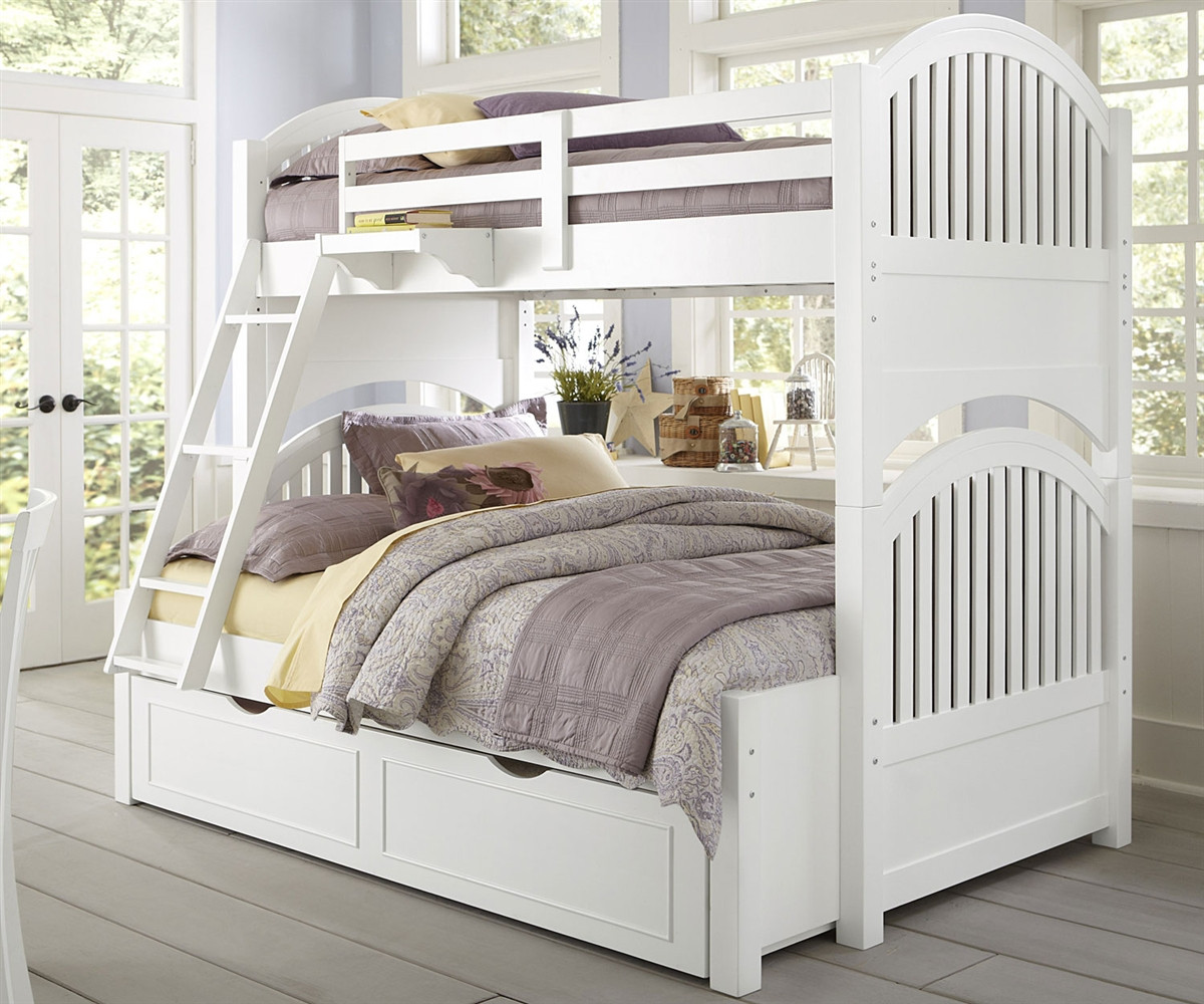 bunk beds in white