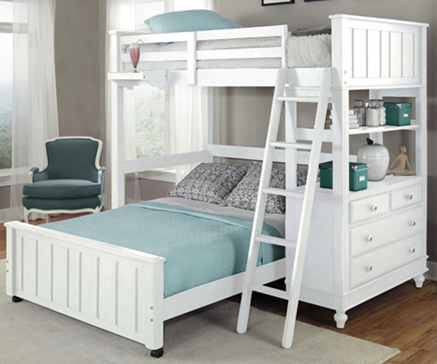 twin loft bed with full lower bed