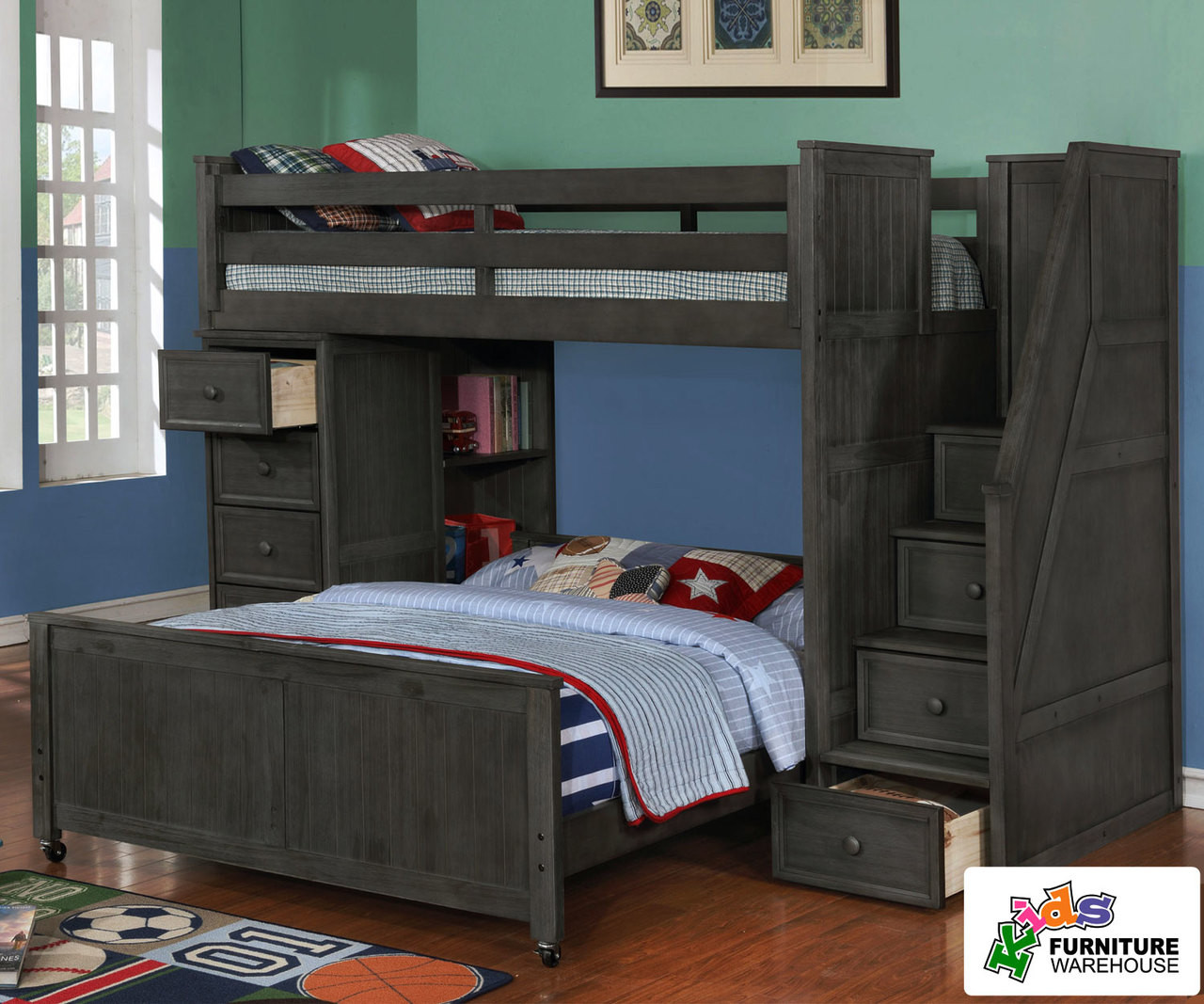 loft trundle bed with storage