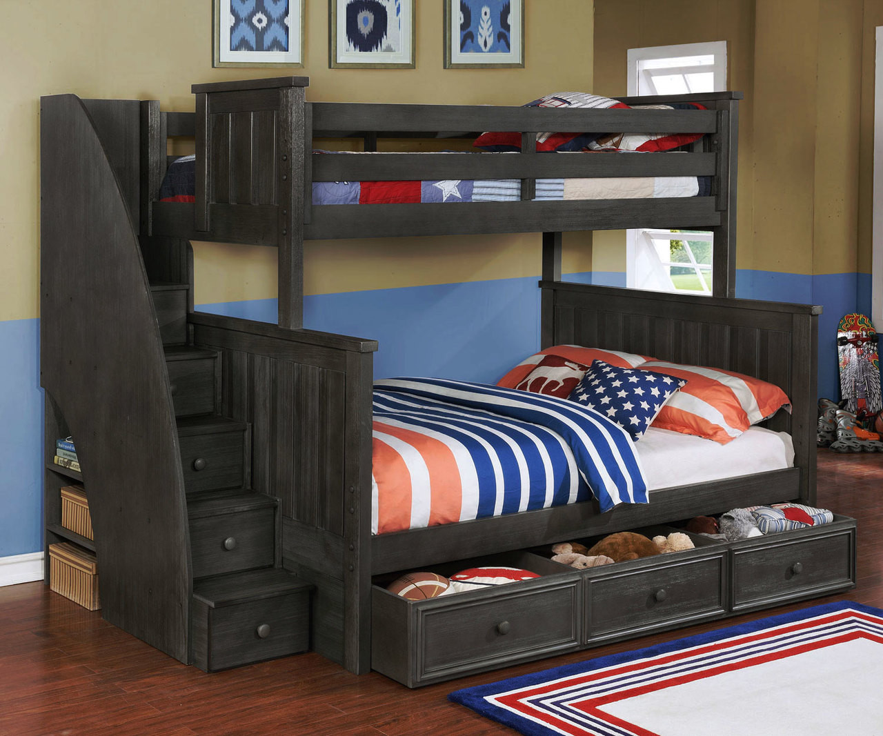 twin over futon bunk bed with stairs