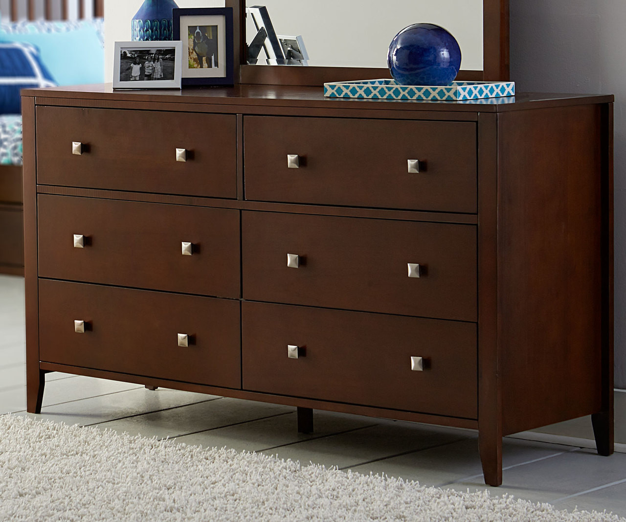 Urbana Cherry Finish 6 Drawer Dresser 31500 Ne Kids Furniture