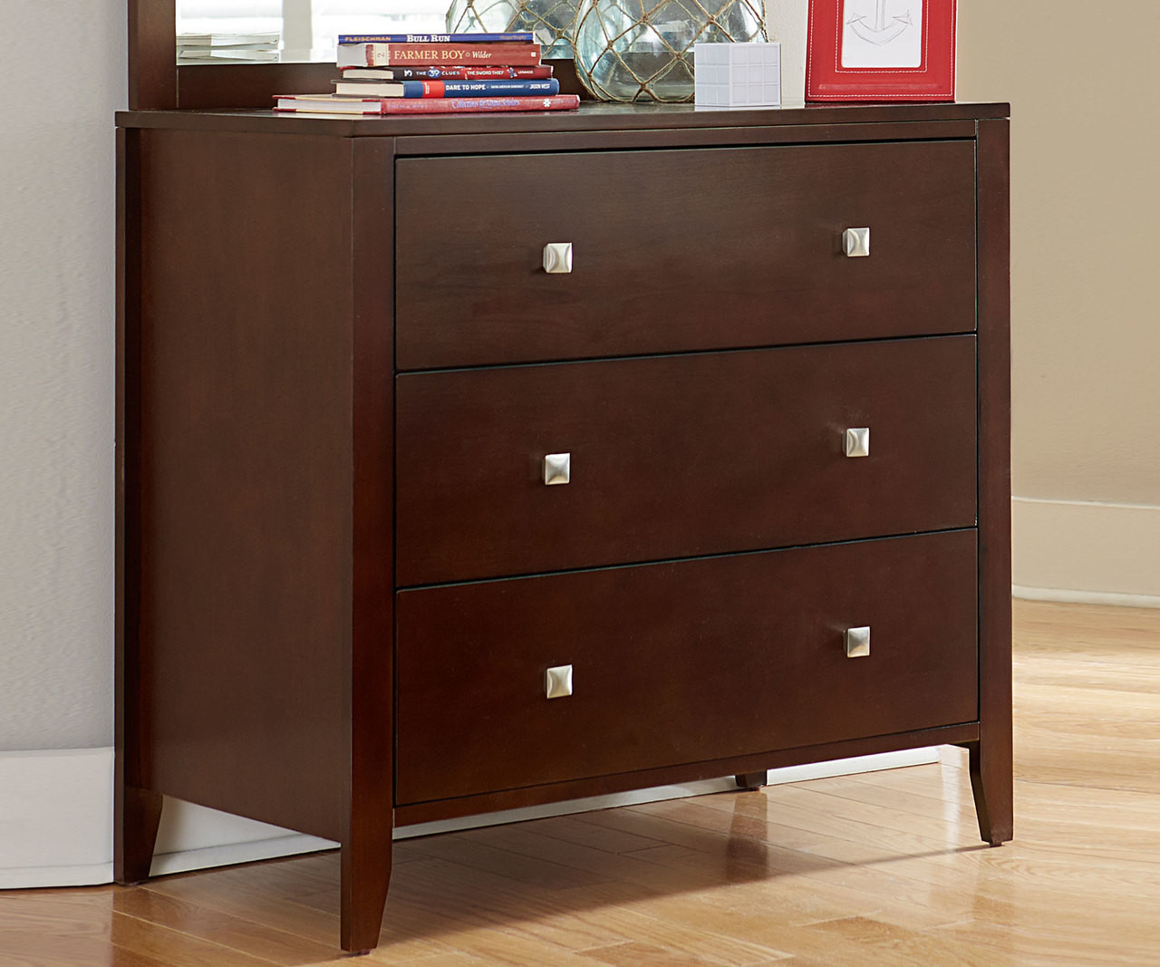 Urbana Cherry Finish 3 Drawer Dresser 31525 Ne Kids Furniture