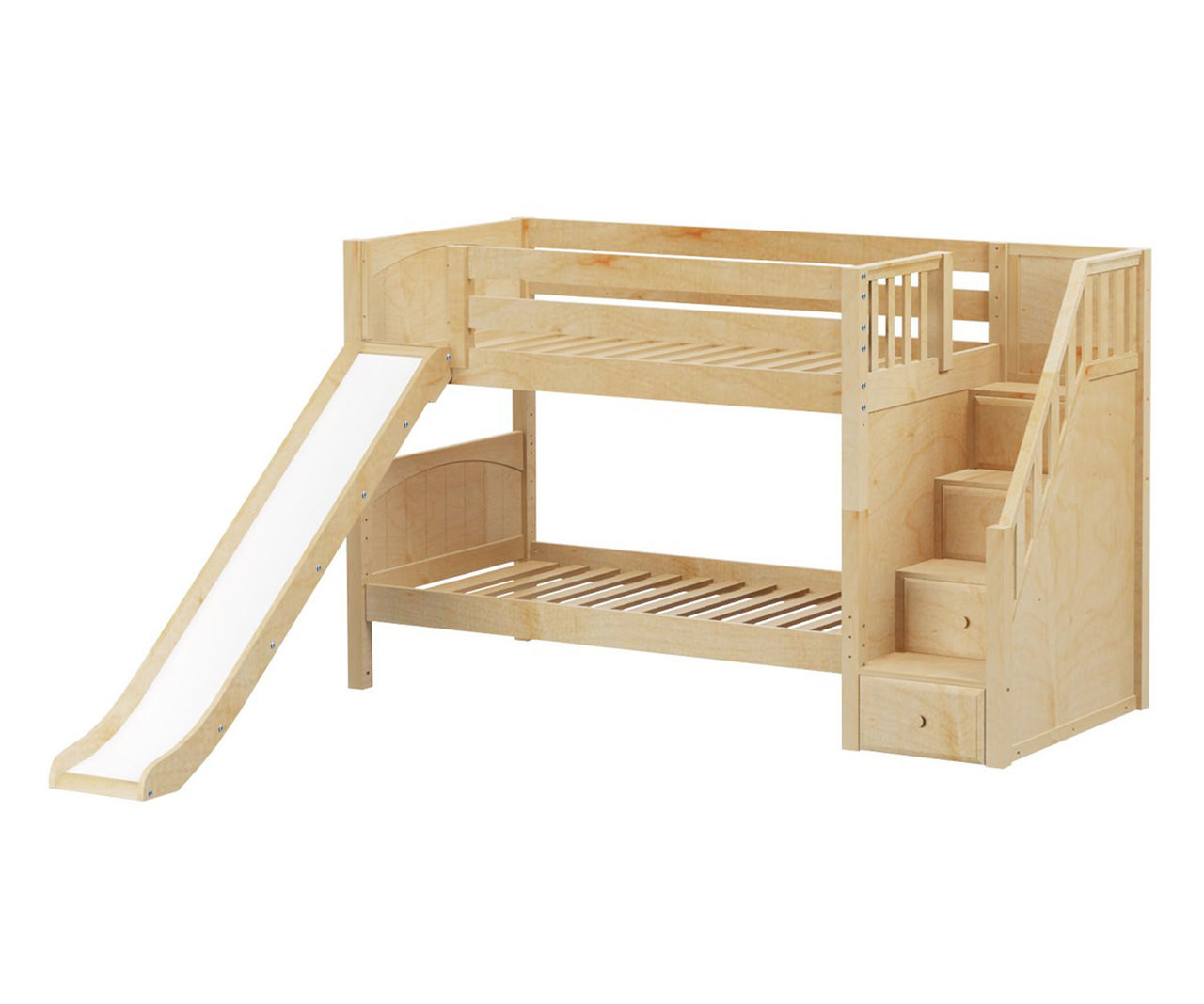 bunk bed with slide and stairs