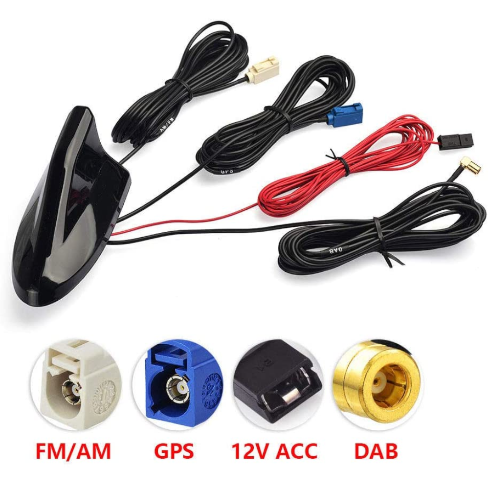 3 In 1 DAB+ GPS FM Universal Roof Antenna Audio Tech Direct