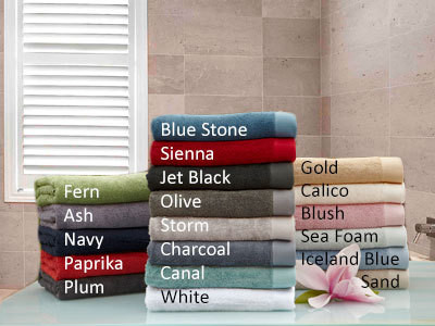 Baksana bamboo hand towels are available in 17 colours inspired by nature.