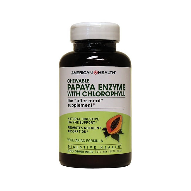 American Health Papaya Enzyme With Chlorophyll (1x250 TAB) Organiol