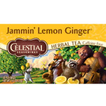 Celestial Seasonings Jammin' Lemon Ginger Herbal Tea (6x20 Bag)