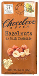 Chocolove Milk Chocolate Bar With Hazelnut (12x3.2 Oz)