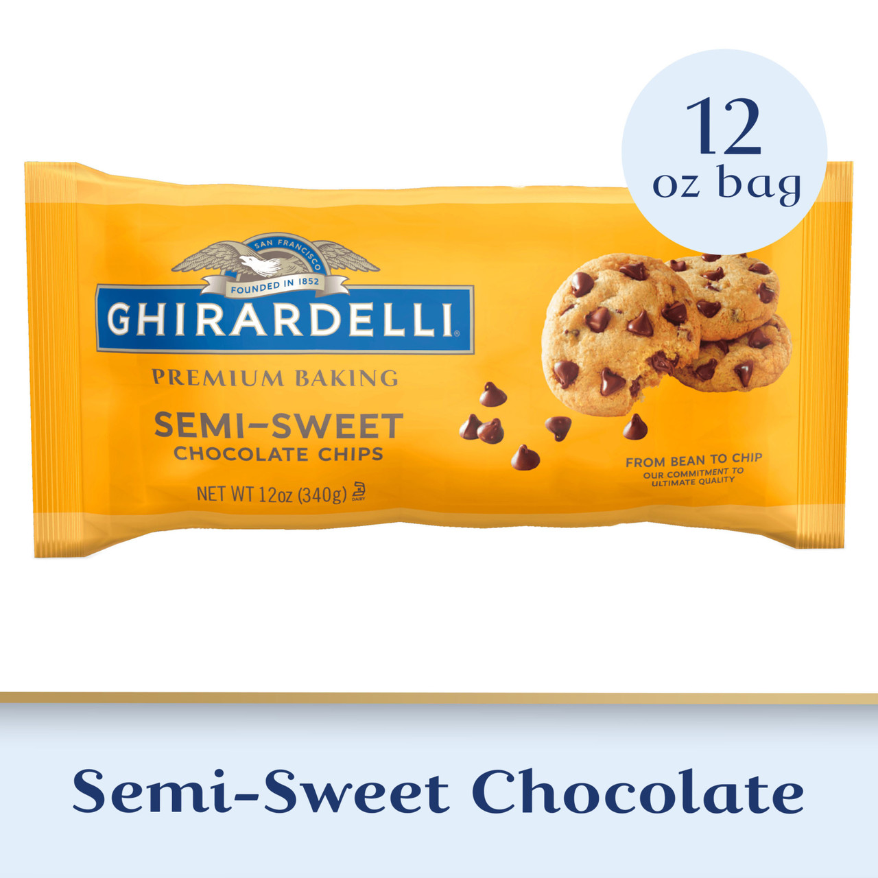 Ghirardelli Semi Sweet Chocolate Chips (12x12 Oz), Baking