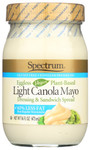 Spectrum Naturals Lite Canola Mayonnaise Eggless (12x16 Oz)