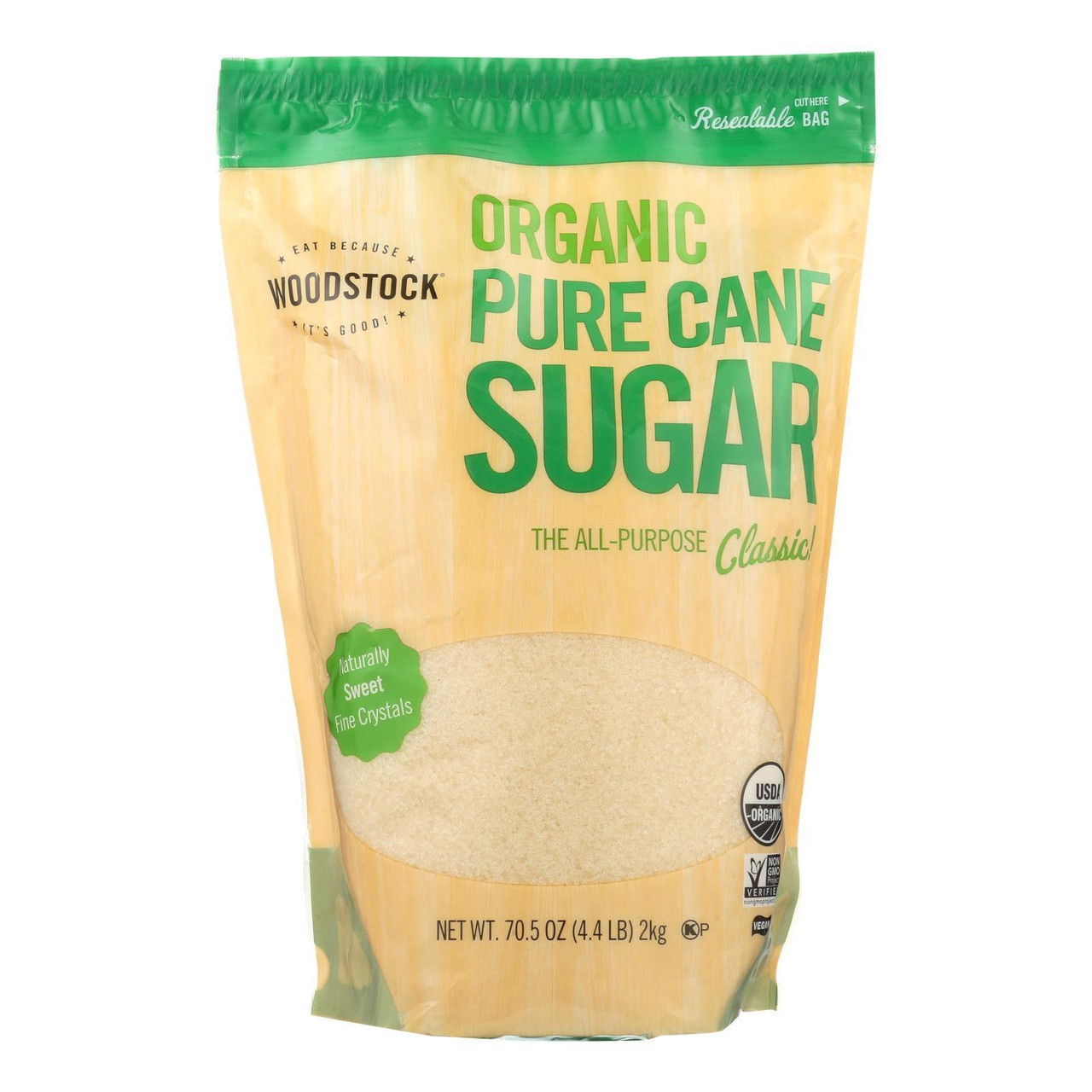 Woodstock Pure Cane Granulated Sugar (5X4.4 Lb)