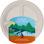 World Centric 3-Compartment Plate, 10 Inch (12x20 CT)