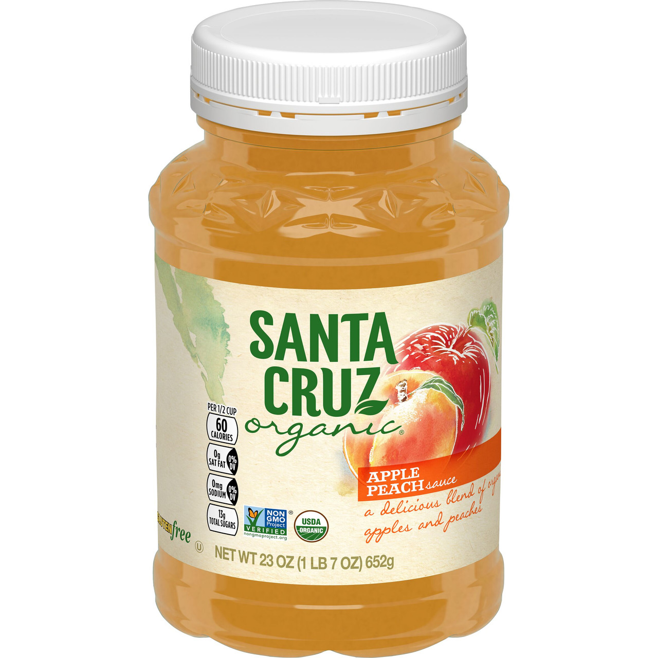 Santa Cruz Organics Apple Peach Sauce 12x23OZ