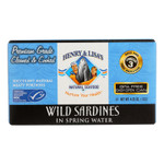 Henry & Lisa's Wild Sardines in Spring Water (12x4.25 OZ)