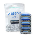 Preserve Replacement Cartridges For Preserve Shave Five Recycled Razor 4Ct (6X4 Ct)