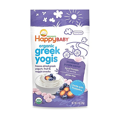 Happy Baby Happy Yogis Blueberry and Purple Carrot Organic Yogurt  (8x1 OZ)