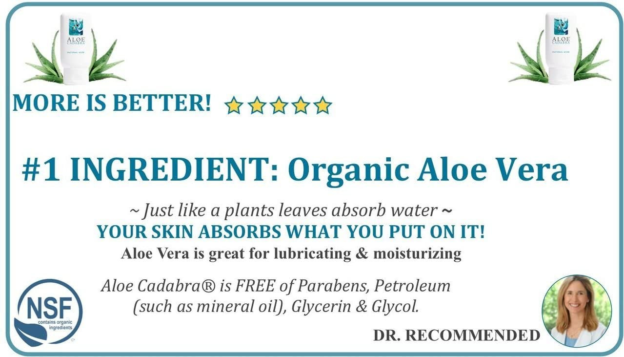 personal lubricant use Aloe Cadabra Personal Lubricant & Moisturizer, Natural Aloe (2.5 oz) –  Backed by Everyday Use and Practical Results | Personal Lubricants