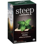 Bigelow Steep Organic Mint Herbal Tea Caffeine Free (6x20 BAG )
