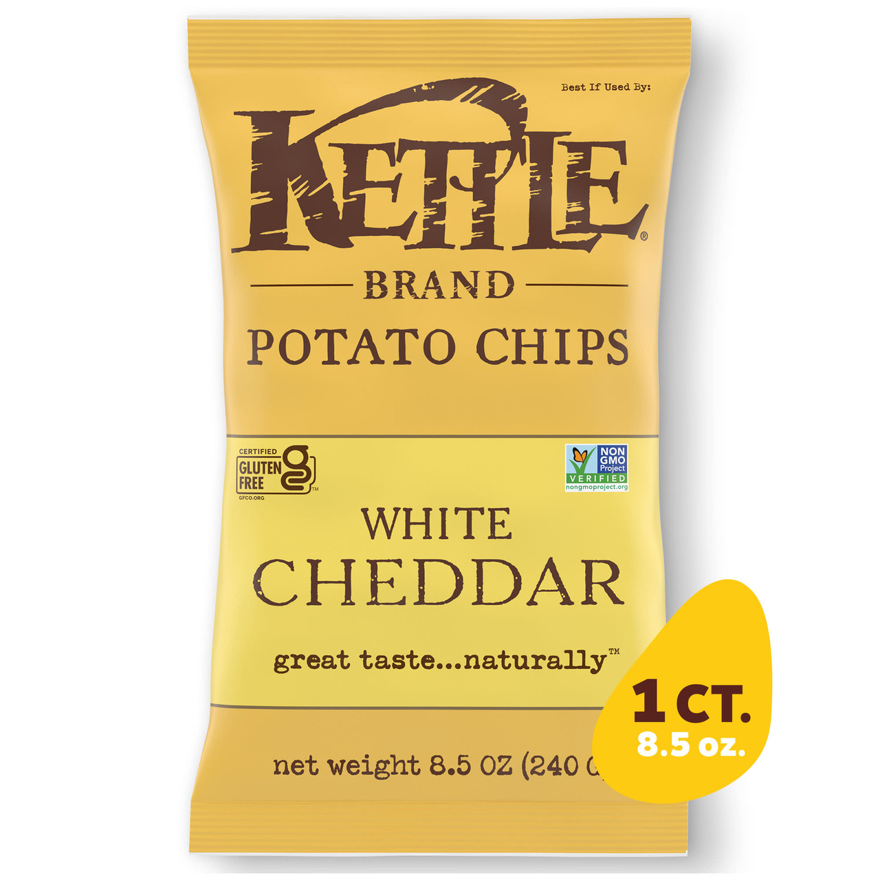 KETTLE NY CHEDDAR CHIPS ( 12 X 8.5 OZ   )