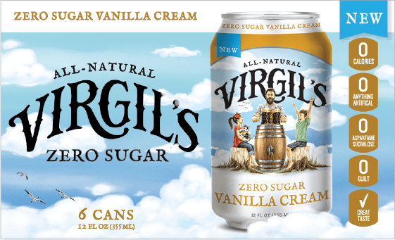 VIRGILS VANILLA CRM SODA ( 4 X 6 PACK )