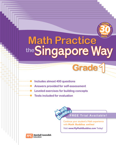 Math Practice the Singapore Way Grade 1 (10 Pack) - Marshall Cavendish