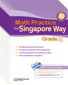Math Practice the Singapore Way Grade 4 (10 Pack) 