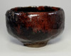 sale: Kuroraku chawan by Raku III Donyu (Nonko) - Antique black pottery tea bowl 