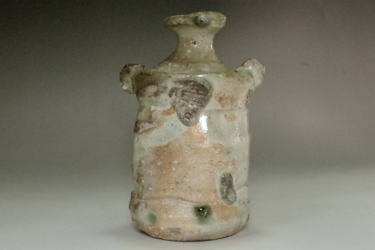 Atarashi Kanji 1946 Japanese Pottery Flower Vase In Iga Ware