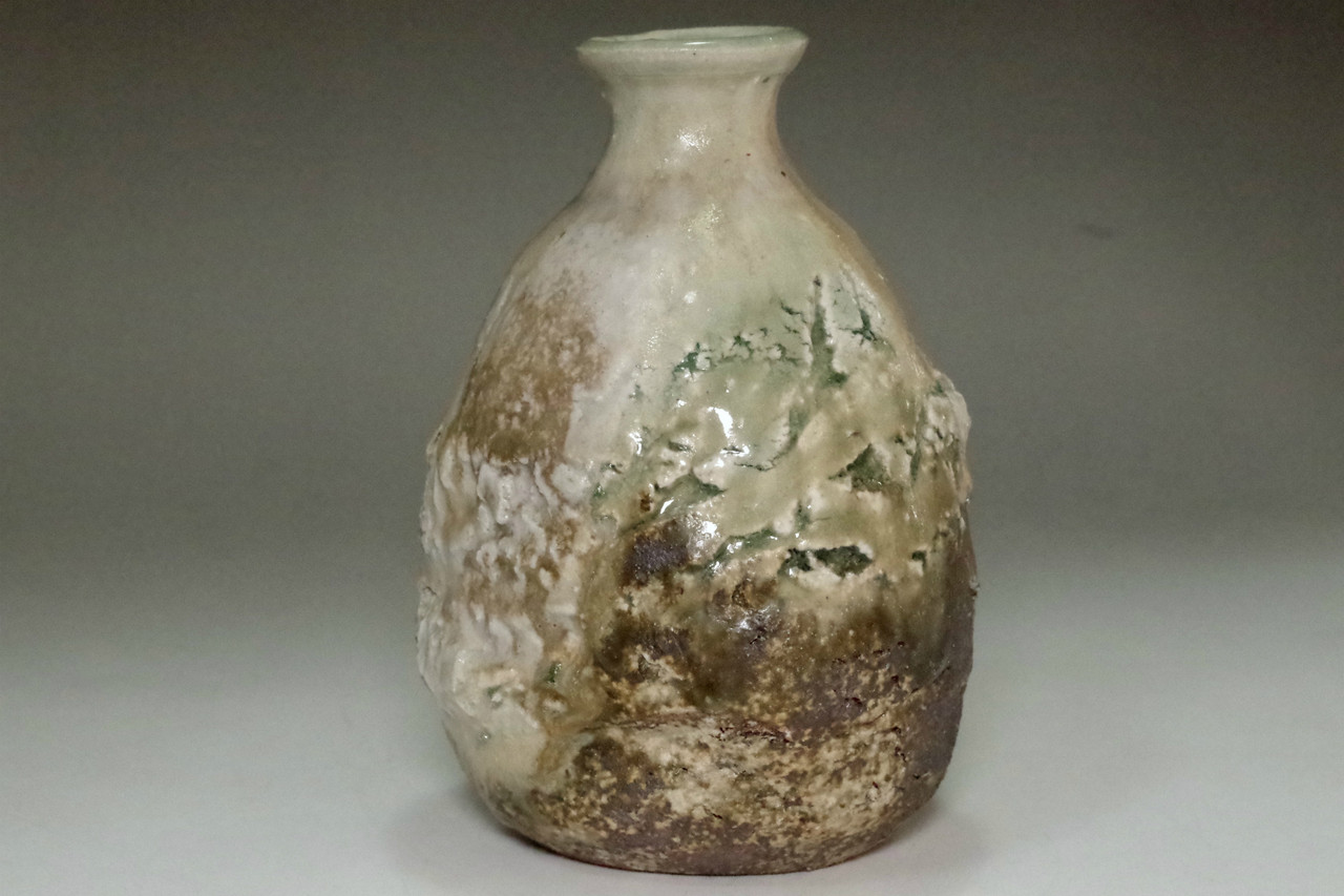 Atarashi Kanji 1946 Japanese Pottery Flower Vase In Iga Ware