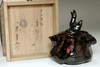 sale: 3rd Raku Donyu (Nonko) (1599-1656) Antique kuro-raku insence case