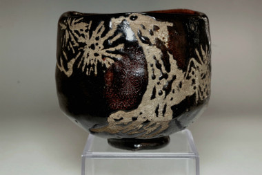 sale:  Ogata Kenzan (1663-1743) Kuro-raku tea bowl