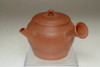 sale: Antique vermilion stoneware tea pot by Yamada Jozan