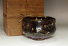 sale: Kato Sekishun 'tatsuta-nishiki' glazed raku tea bowl 