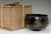 sale: 3rd Raku Donyu (Nonko) (1599-1656) Antique Kuro-raku teabowl