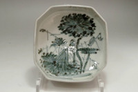 sale: Nonomura Ninsei (1648-1690) Blue and white pottery dish plate