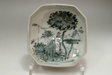 sale: Nonomura Ninsei (1648-1690) Blue and white pottery dish plate