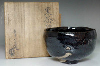 Antique Kuro-raku tea bowl #4270