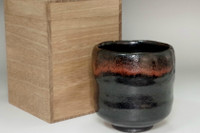 sale: 18c Antique kuro-raku tea bowl