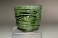sale: Okabe Mineo (son of Kato Tokuro, 1919-1990) VIntage oribe glazed cup