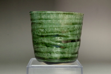 sale:  Okabe Mineo (son of Kato Tokuro, 1919-1990) VIntage oribe glazed cup 