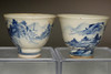 sale:  Aoki Mokubei (1767-1833) set of 2 antique blue and white cups