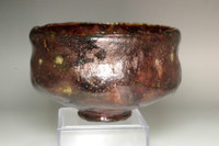 sale: Kato Sekishun (1870-1943) Tatsuta-nishki glazed raku tea bowl 