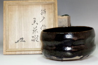 sale: 8th Raku Tokunyu (1745-1774) Kuro-raku tea bowl 