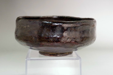 sale: Antique kuro-raku pottery teaboowl